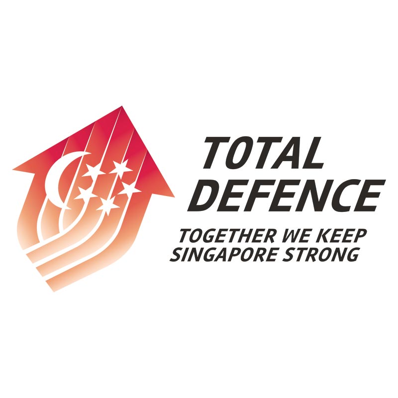 The lanes in the logo represent how six pillars of Total Defence come together on the frontline. Similarly, everyone needs to rise up to the challenge and stand together on the frontline to protect our homeland, Singapore.