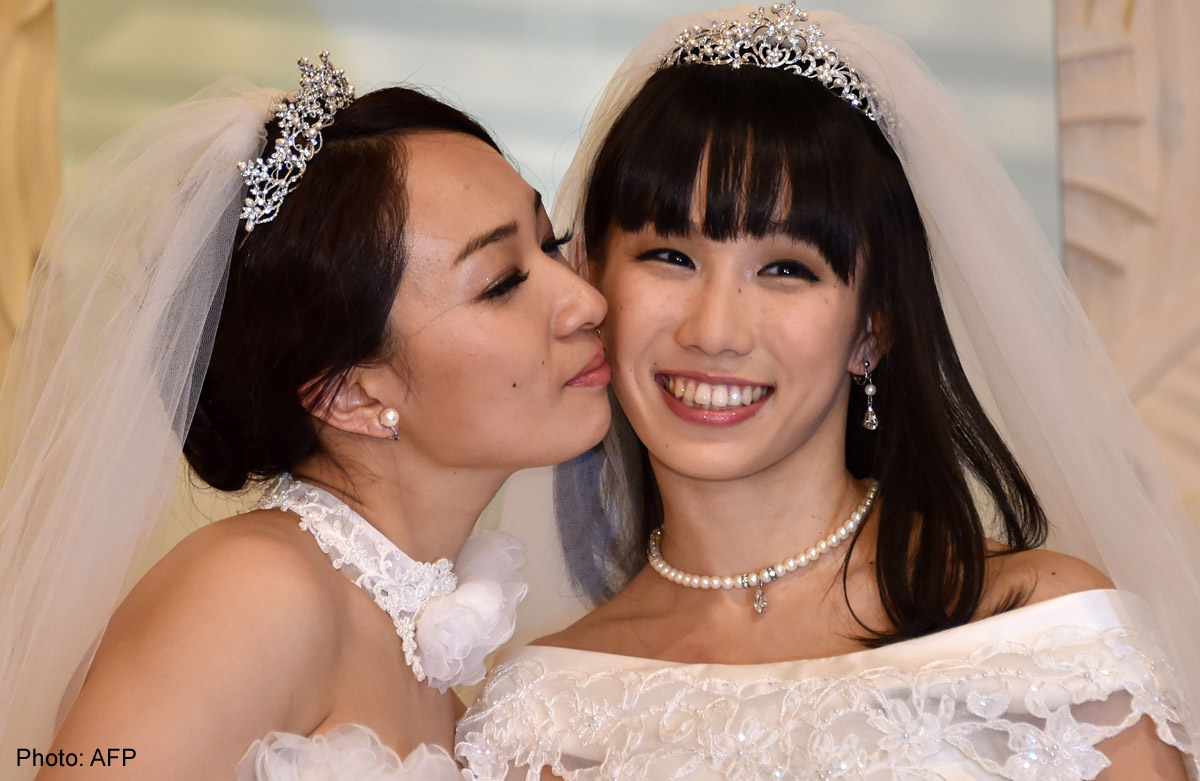 Japan Lesbian Couple Wed Amid Calls For Samesex Marriage Asia