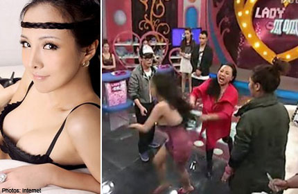 Gan Lulu's mother attacks her on TV show.