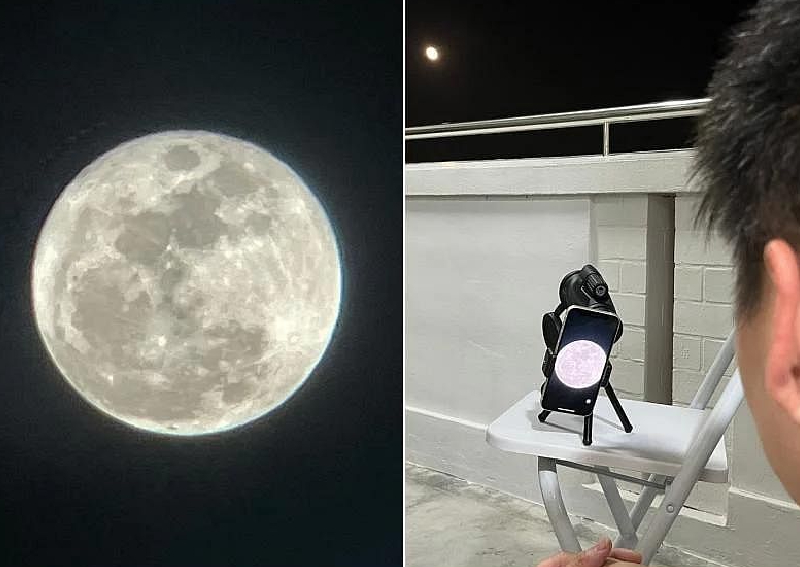 Photographers capture the final supermoon of the year at Marina Bay