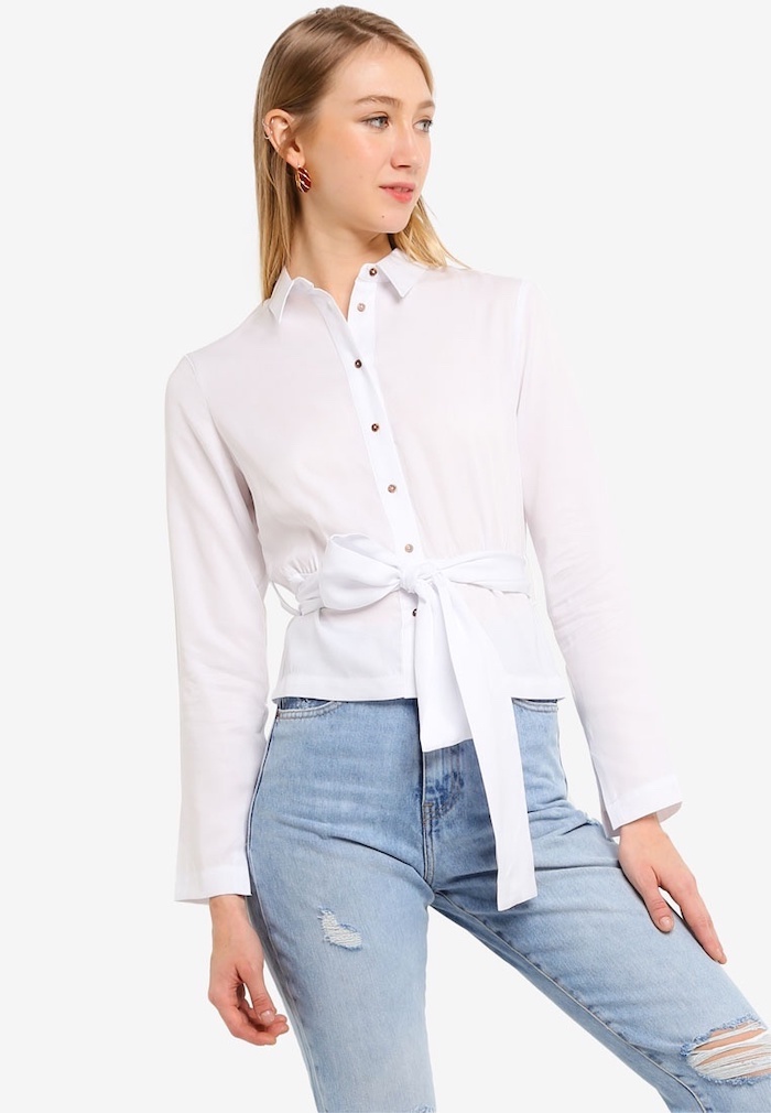 zalora white shirt