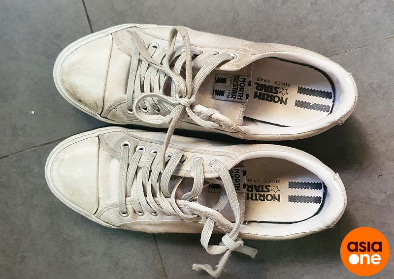 I try a cleaning hack for white shoes that uses toilet paper and I'll