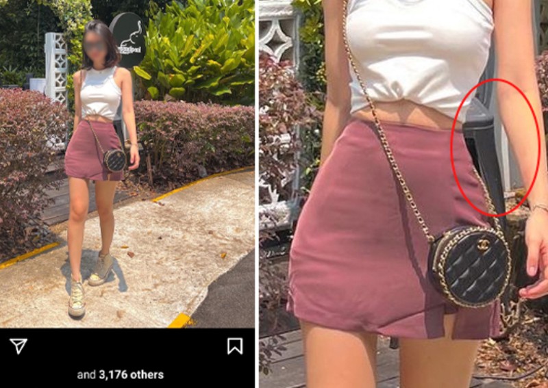 Singapore influencer hits back after being accused of an 'extreme' Photoshop job. PHOTO: Stomp