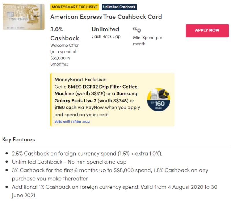 American Express True Cashback Card review: A low-effort card with no limit  on cashback, Money News - AsiaOne