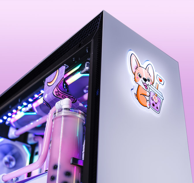 White Anime Gaming PC  Micro Center Build