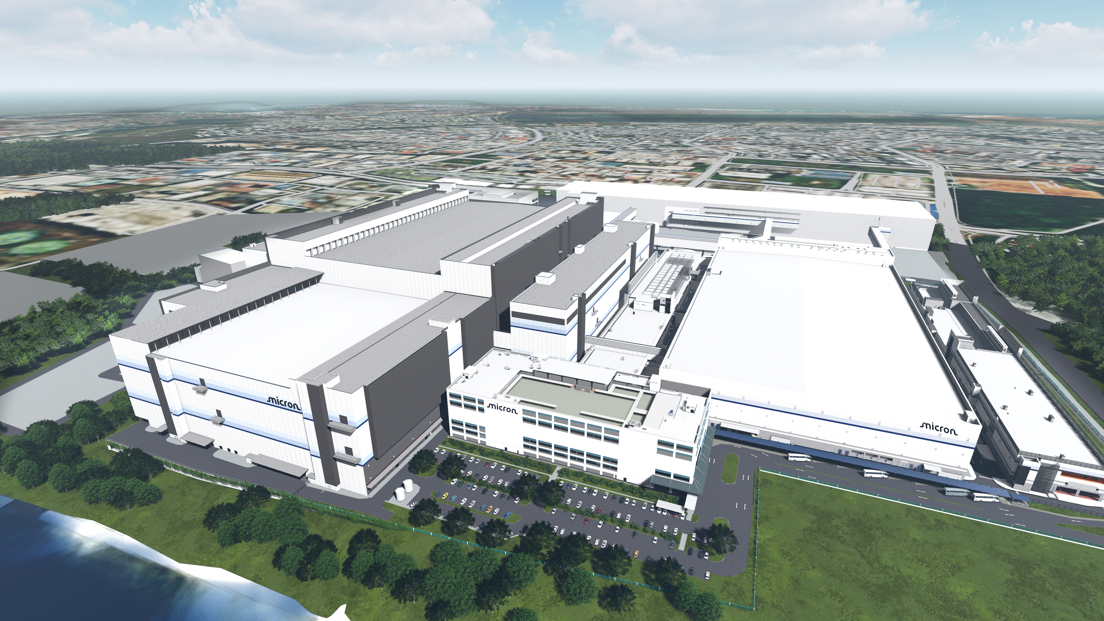 Artist impression of Micron's new high bandwidth module facility in Woodlands. 