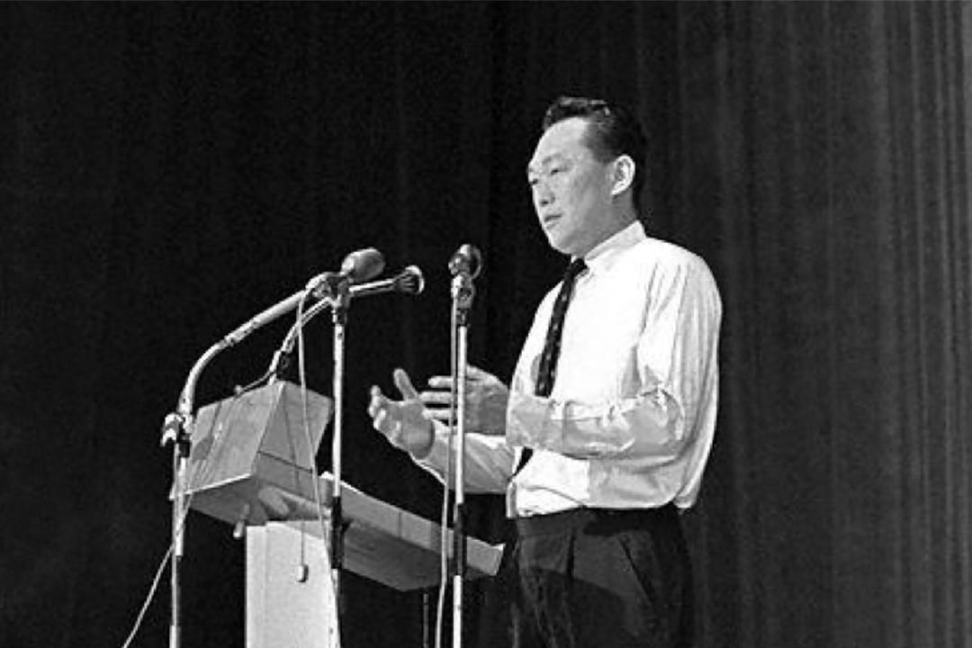 Lee Kuan Yew at the National Day Rally 1966