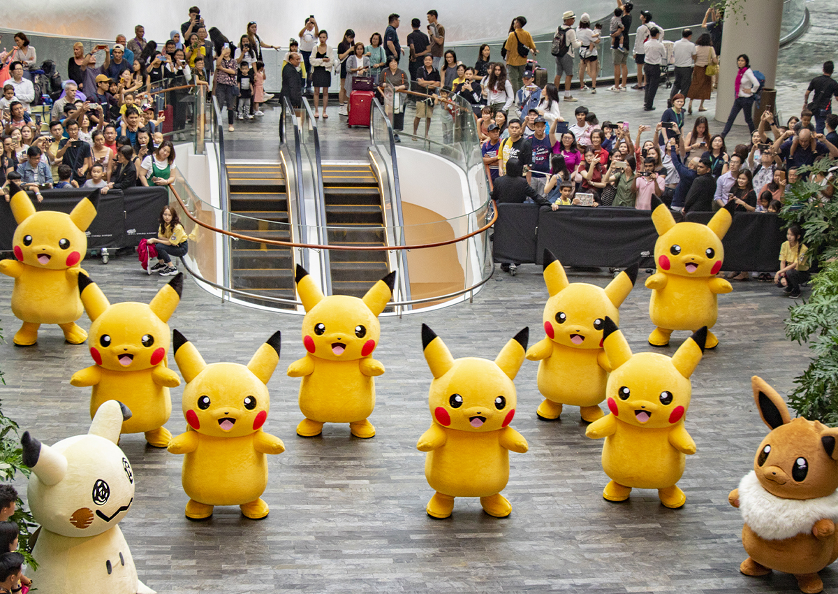 Catch Pikachu And Friends Dancing Around Jewel Changi Airport Only In ...