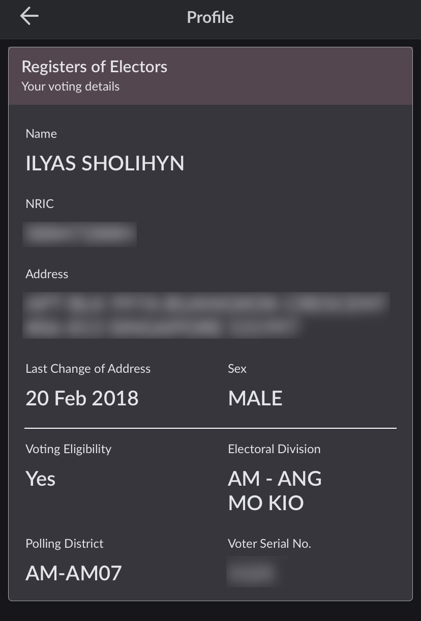 How to check your voting details and polling district on the SingPass ...