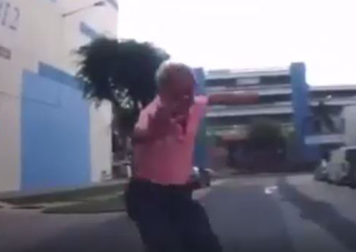Caught On Video Old Man Hurls Himself Onto Oncoming Car In Tampines