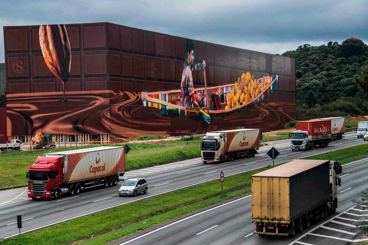 Brazilian artist paints #39 biggest #39 ever mural on side of factory News