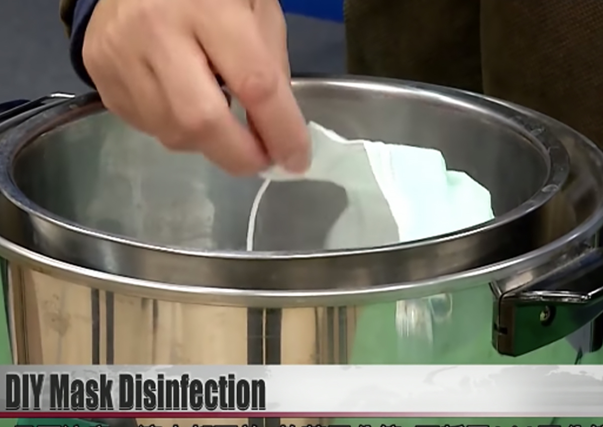 Can this ricecooker hack disinfect disposable surgical masks so you