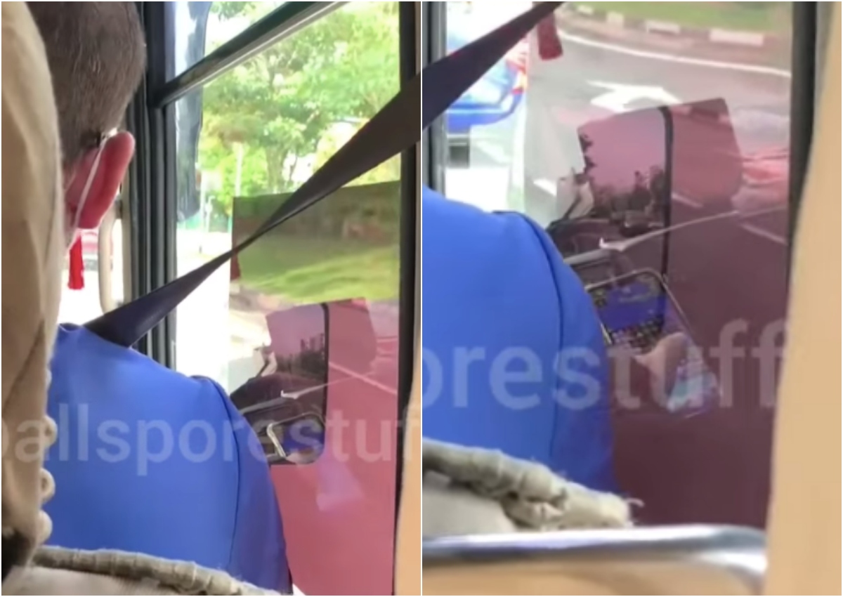 Shuttle Bus Driver Filmed Playing Mobile Game While Driving Suspended From Duties Singapore News Asiaone