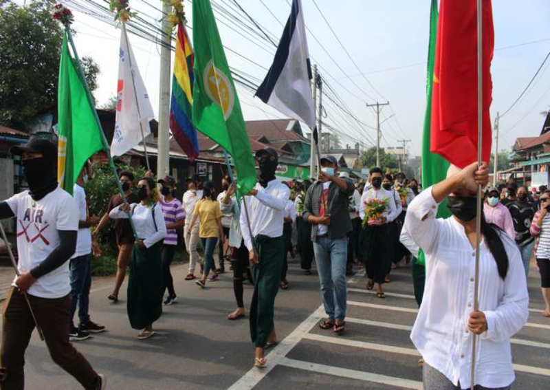 Myanmar Activists Stage 'bloody' Protests Against Military, Asia News ...