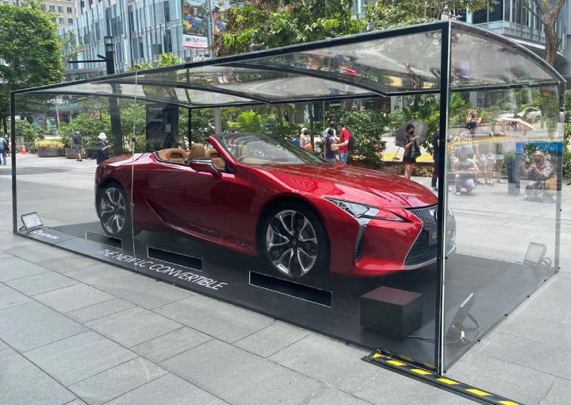 Lexus showcases the LC convertible at Orchard Road, Lifestyle News