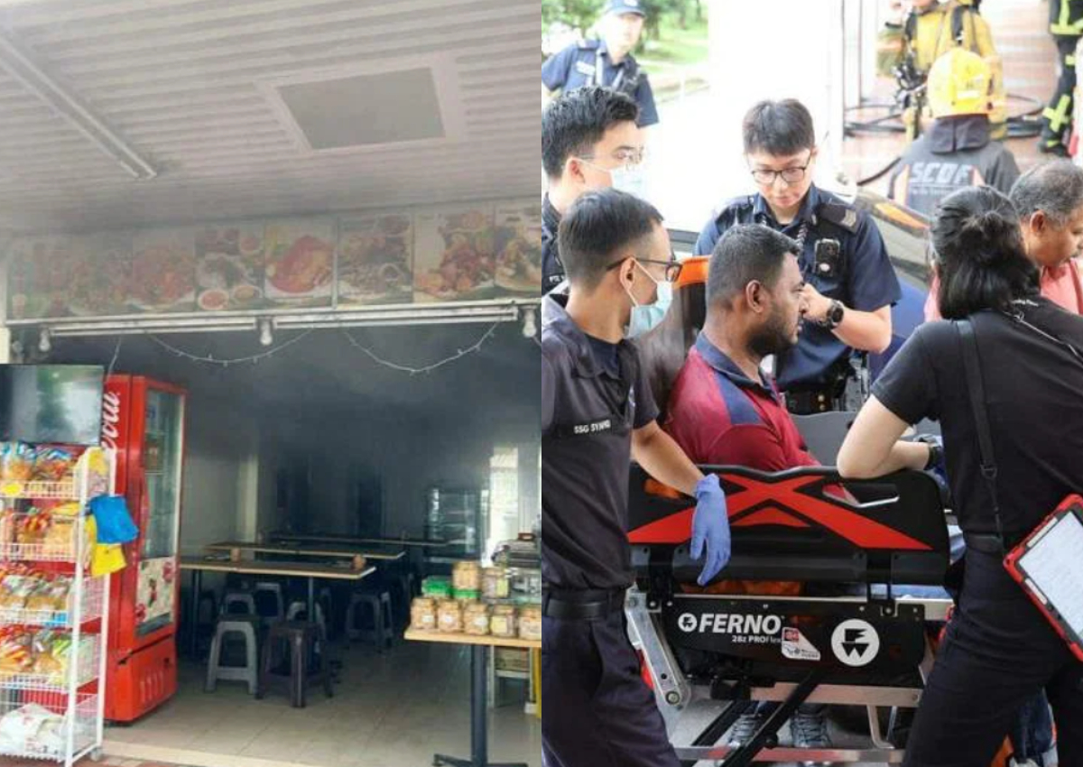 Man injured after prata shop at Bukit Batok catches fire, Singapore ...