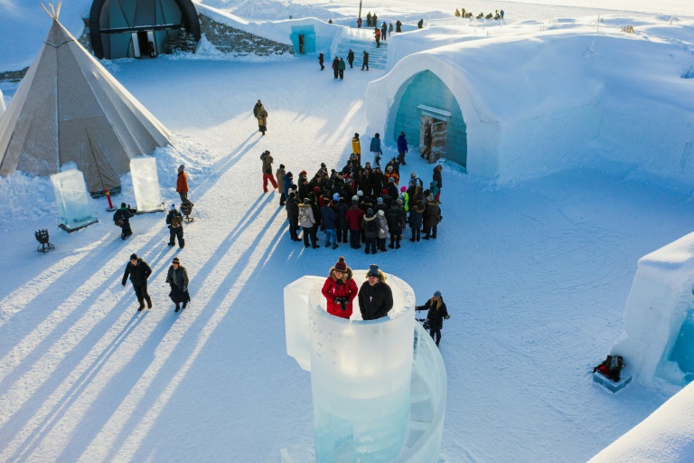 Tourists Brave Subzero Temperatures For A Night At