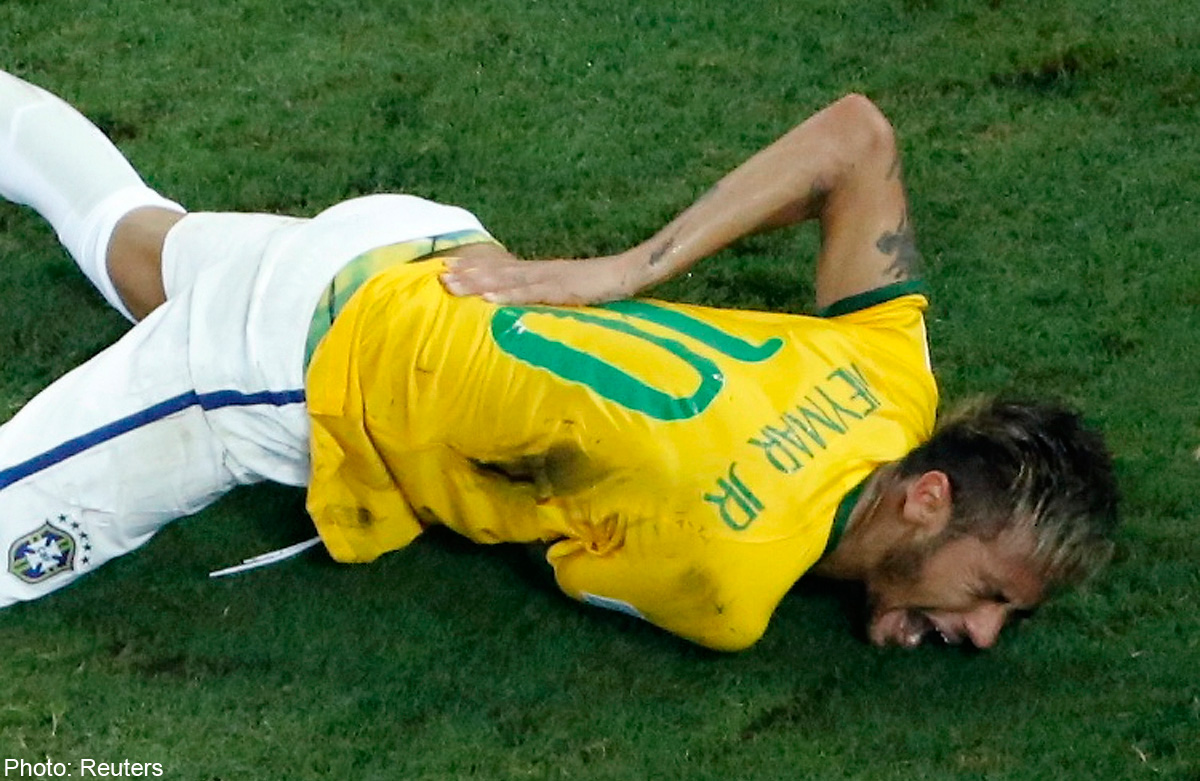 Brazil Shocked, Angered By Neymar's World Cup Injury, News - AsiaOne