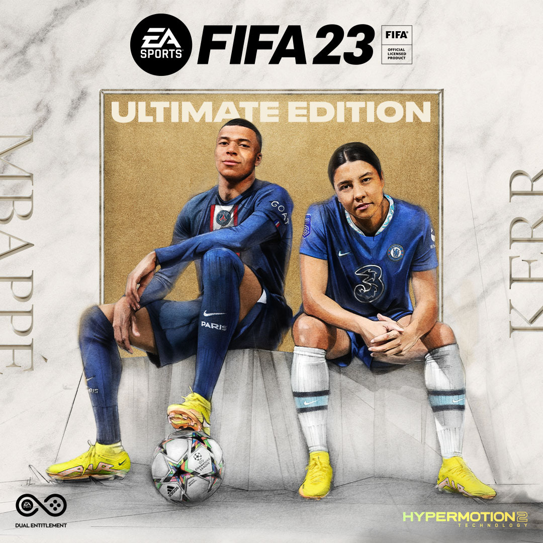 Kylian Mbappe And Sam Kerr Grace Final Fifa 23 Ultimate Edition Cover