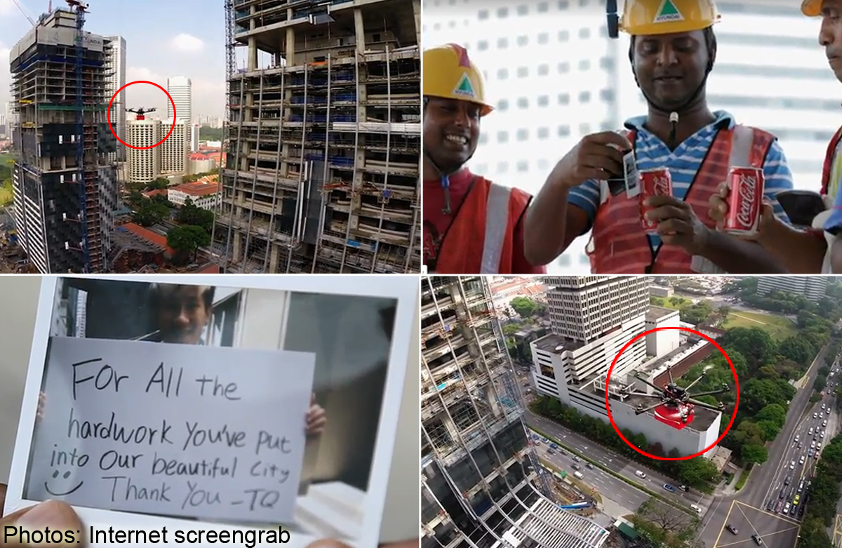 drones-deliver-coke-to-construction-workers-building-singapore