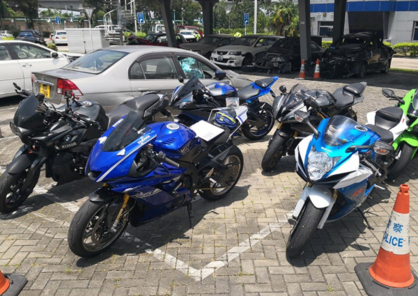 Six Hong Kong motorcyclists have bikes seized over illegal ...