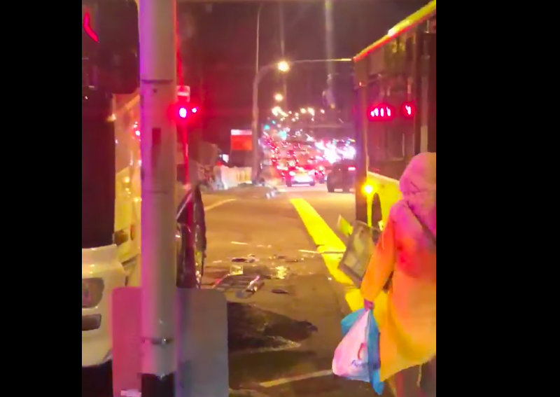 3 taken to hospital after bus crashes into prime mover at ...