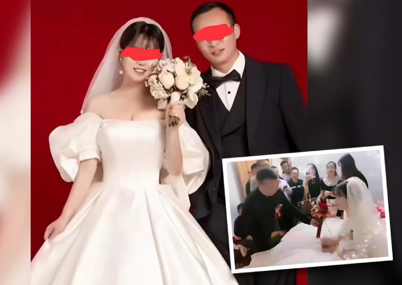Cheating Chinese bride has wedding dress sex with other man on eve of nuptials, China News photo