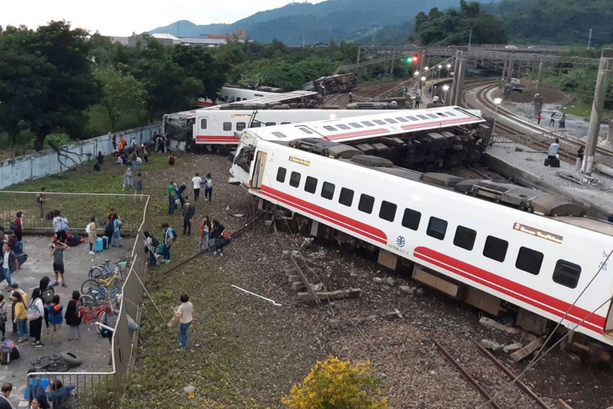 upside down train rails