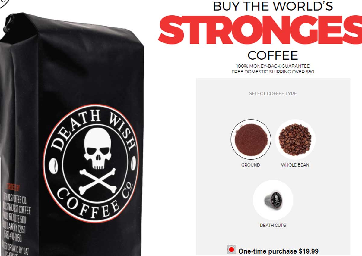 death wish coffee caffeine content