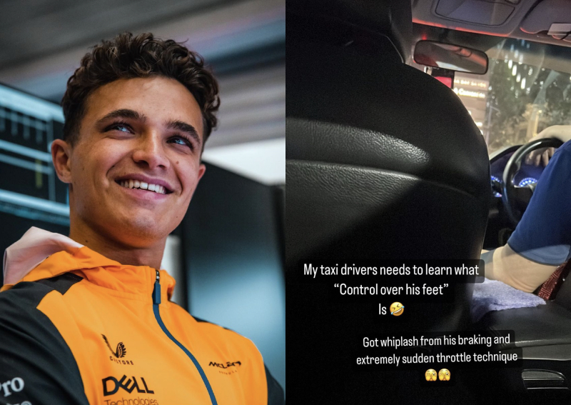This cabby has F1's Lando Norris commenting on his driving skills ...