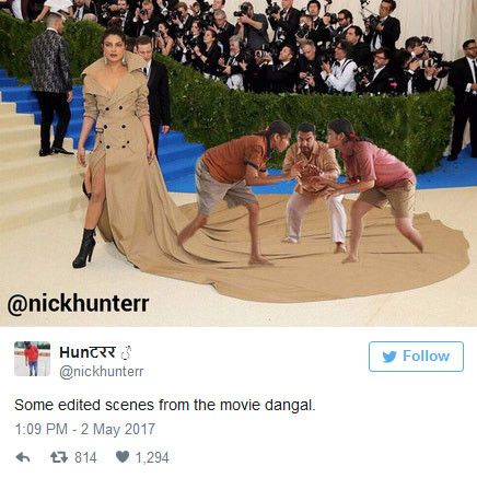 Priyanka Chopra Picks Her Favourite Memes On Her Met Gala Dress Asiaone