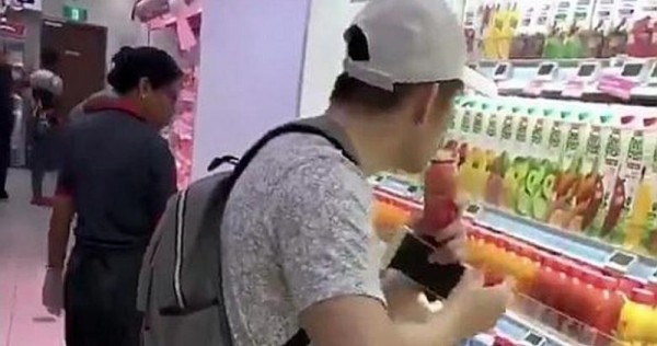 Teens in the supermarket.