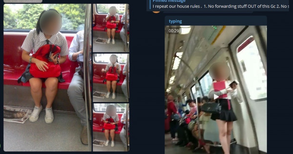 On School Girls Com - SharingIsCaring: Secret Telegram group circulating pictures of schoolgirls  on MRT, Digital News - AsiaOne