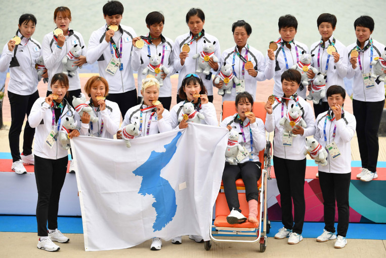 Asian Games Unified Korea team grab historic gold in canoe race, Asia