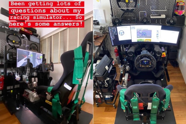 This high-end racing simulator rig built by a Singaporean hobbyist can