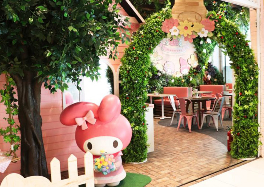 My Melody's first ever cafe opens in Osaka with English garden theme - Japan  Today